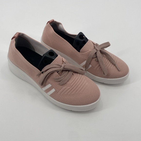 Pattrily Pink & White Stripe Boat Shoe Sneaker Size 38 - Picture 2 of 10